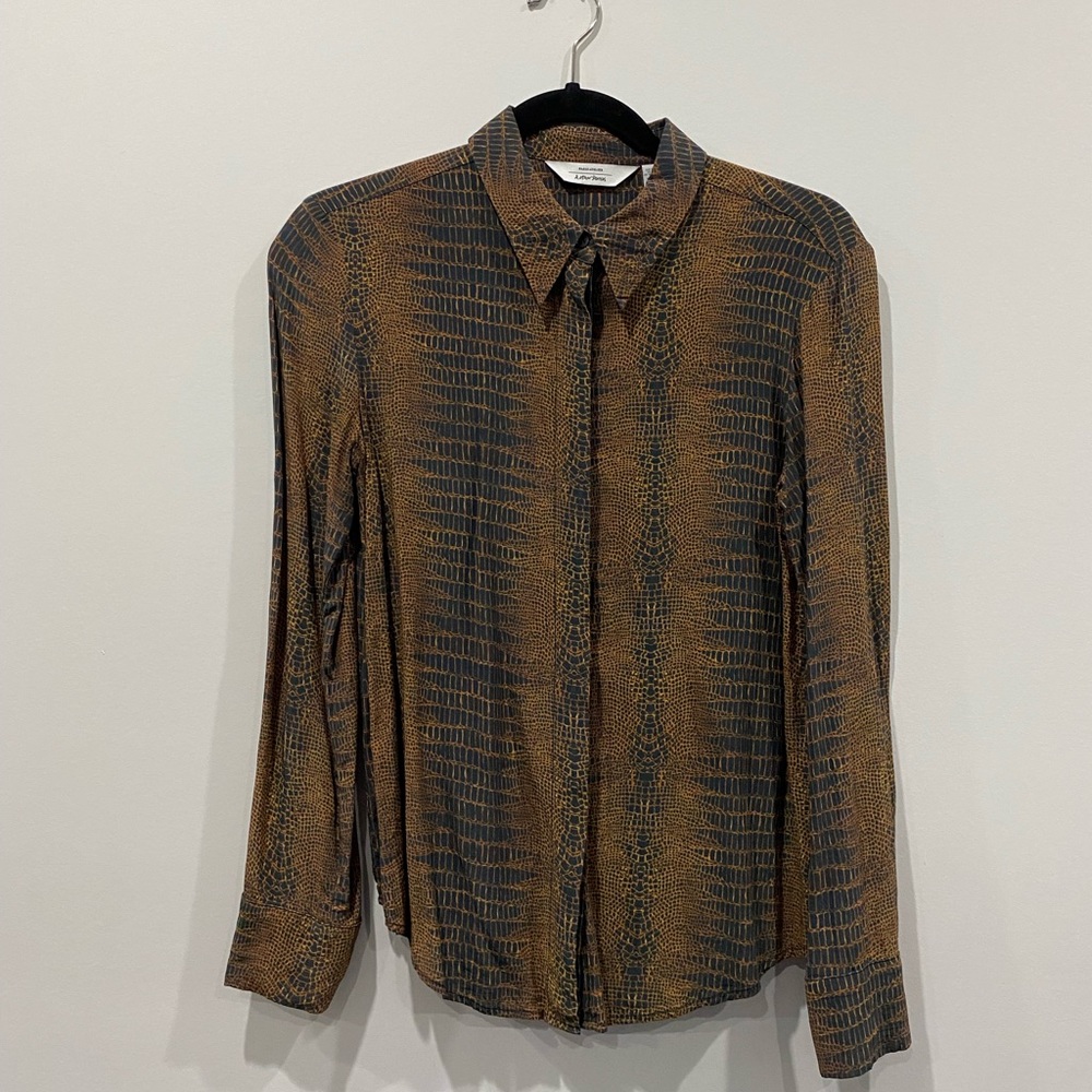 Womens Printed Long Sleeve Button Shirt Size 2 Brand: And Other Stories